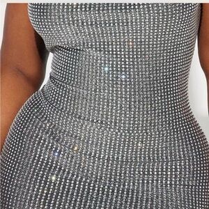 Dazzling Silver Sequin Mini Dress